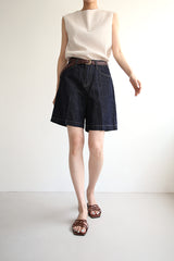 サマーラインジーンズ／リネンインディゴショートパンツ / SUMMER LINE JEANS / LINEN INDIGO SHORT PANTS