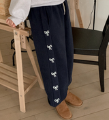 Ribbon Sheep Fleece Jogger Pants (4color)