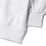 HEART PRINTING PAINTING SWEAT SHIRT-WHITE MELANGE