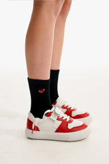 チェリーロゴスタンダードソックス／CHERRY LOGO STANDARD SOCKS [BLACK]