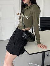 ロッケングロッシースクエアショルダークロスボディーバッグ / Loken Glossy Square Shoulder Crossbody Bag