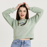 FLOWER LETTERING SWEAT SHIRT (6680850006134)