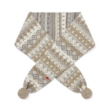 CHERRY BOHEMIAN POMPOM MUFFLER [SAND]