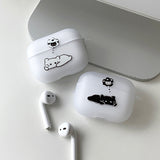 Black - Miss you Somecat Couple AirPods Case_matt