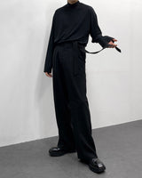 FLベルトサイドバンディングワイドスラックス/FL Belted Side Banding Wide Slacks (4 colors)