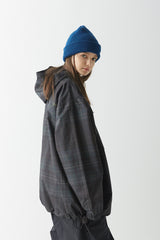 ワイドフーディージャケット/BSR2223FWJK050 WIDE HOODED JACKET CHECK