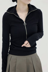 ロングジップTシャツ / long zip t-shirt
