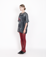 サテンオーバーサイズTシャツ / SATIN OVERSIZE T-SHIRT #HEART