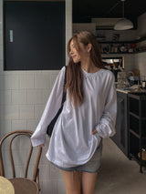 (UNISEX)ウォッシュドダメージオーバー長袖