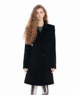 [ICC22WJK05BK] LOGO CORDUROY COAT - BLACK
