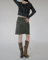 ベルリン2WAYクロップフードジップアップ / Berlin Two-Way Crop Hood Zip Up (4color)