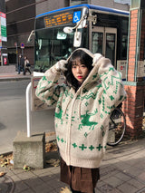 Deer zip-up 