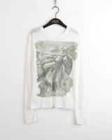 Regent Ribbon Smudging Long Sleeve T-Shirt