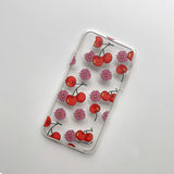 チェリー＆デイジーiPhoneケース/Cherry & Pink Daisy (iPhone) Jelly Case
