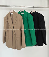 double collar oversized fit blazer jacket