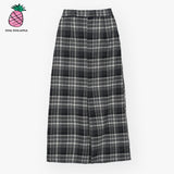 CHECK LONG SKIRT (6609494016118)