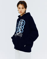 スプレーラビットフーディ/SPRAY RABBIT HOODIE-NAVY