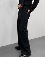 FLベルトサイドバンディングワイドスラックス/FL Belted Side Banding Wide Slacks (4 colors)