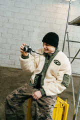 FLEECE MA-1 PADDED JACKET - KHAKI