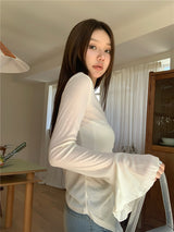 バウアオフショルダー長袖Tシャツ