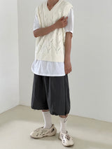 Capri wide string pants