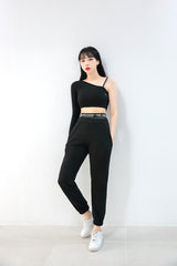 チェーンオフショルダークロップT/TOP(7002) Chain Off Shoulder Crop Tee