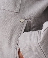 NO COLLAR CROPED JACKET (GRAY) / SET-UP
