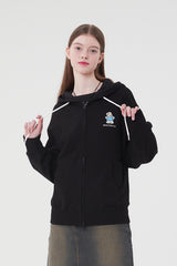 ウィティーバニーフーディージップアップ／WITTY BUNNY HOODIE ZIP UP [BLACK]