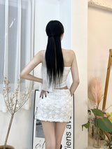 ベラスカーフコルセットトップセット/778. Bella scarf corset top set (2color)