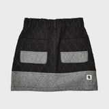 フェンススイングデニムミニスカート / FENCE SWING DENIM MINI SKIRT (BLACK)