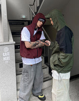 No.0028 O nylon hood VEST (3color)