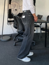 バルカンワイドデニムパンツ/BALCAN WIDE BLACK DENIM PANTS(ONE COLOR)