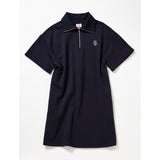 スモールロゴハーフジップアップミニドレス / SMALL LOGO HALF ZIPUP MINI DRESS_NAVY