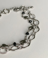 レイヤードハートチェーンブレスレット / Layered heart chain bracelet