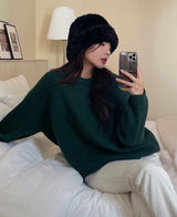 (×)(UNISEX) ベチンウールオーバーニット