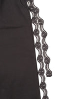 レーススウェットパンツ BLACK