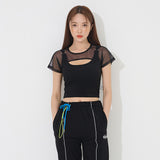 レイヤードクロップTシャツ/Layered Crop Tee