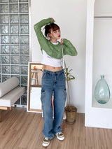 カーゴデニムパンツ/no.1768 cargo denim pants (2color)