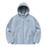 チェリーフリースフーディー付きジャンパー / CHERRY FLEECE HOODIE JUMPER [SKY]