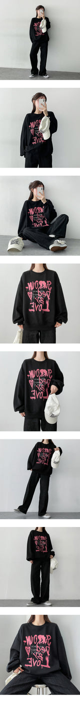 By lettering sweatshirt