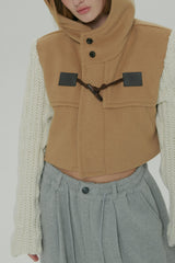  WOOL KNIT DUFFLE COAT / BEGIE