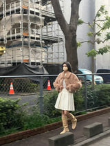 [MADE] Pudding Fur Jacket (Peach Beige)