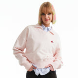 チェリーオープンカラースウェットシャツ / CHERRY OPEN COLLAR SWEATSHIRT [SALMON]