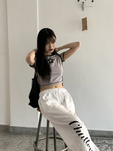 ホルプスターオーバーロック半袖クロップドTシャツ / Holp Star Overlock Short Sleeve Cropped T-shirt