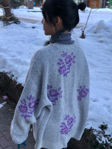 Snow blossom cardigan
