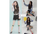 ベルトセット４パートクロップドデニムパンツ/ BELT SET 4 PART CROPPED DENIM PANTS [6812]