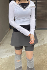 ボタンスリットスリムフーディー / Button Slit Slim Hoodie