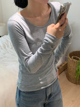 ユースベーシックUネックロングスリーブTシャツ