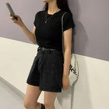 [Bellide made] Premium Slim Span Embroider Tee