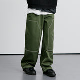 ヒロイダブルニーワイドパンツ / HIROI DOUBLE KNEE WIDE PANTS KHAKI